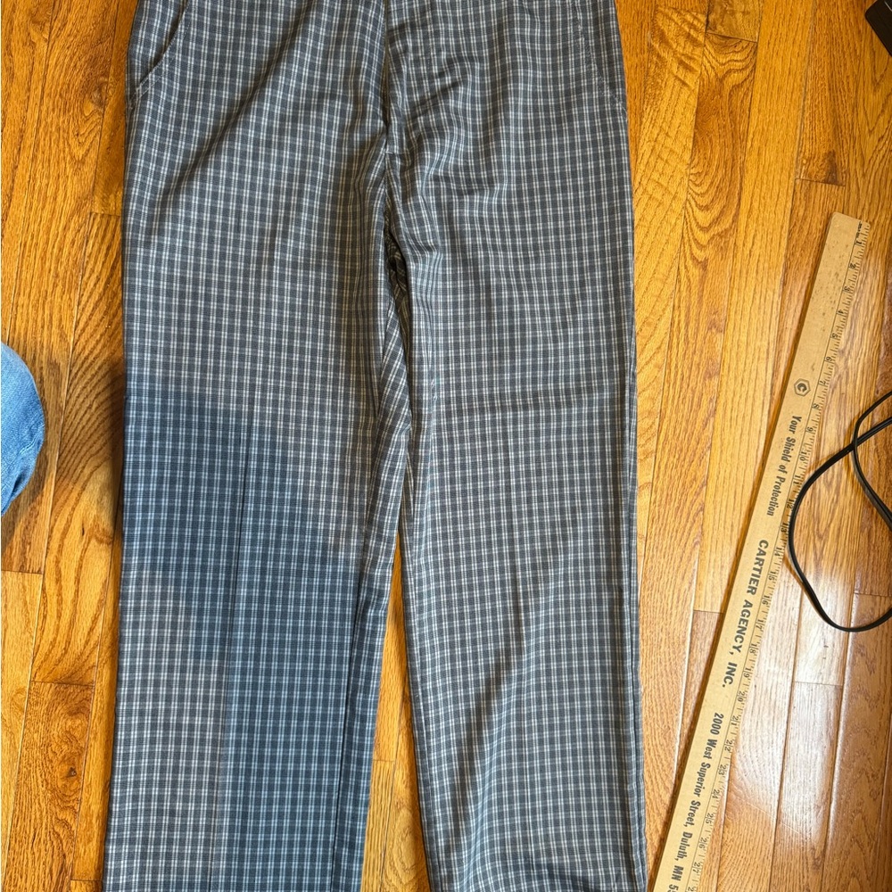 Travis Mathew Gray Plaid Chinos EUC #6